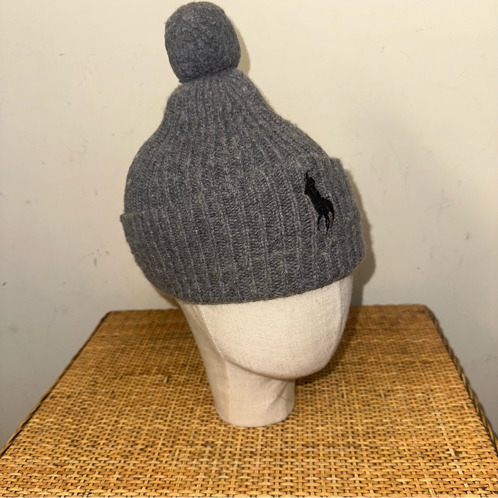 Polo Ralph Lauren Wool Blend Beanie Big Pony Classic Logo Holiday Preppy Y2K OS